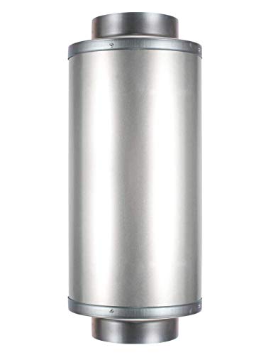 Hon&Guan Silencieux Réducteur de Bruit - Filtre de Son avec Insonorisation Mousses Épais pour Extracteur Ventilateur de Conduit, Système de Climatisation (100mm)