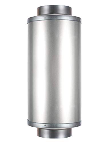 Hon&Guan Silencieux Réducteur de Bruit - Filtre de Son avec Insonorisation Mousses Épais pour Extracteur Ventilateur de Conduit, Système de Climatisation (100mm)