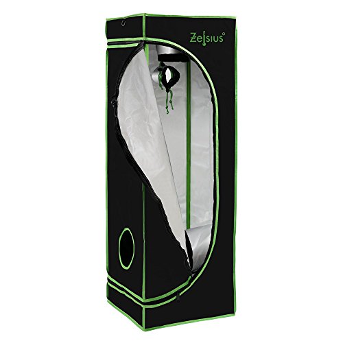 Zelsius Tente de Culture MyHomeGrow | Chambre ou Armoire de Culture, Chambre Noire, Serre (40 x 40 x 160 cm, Noir)