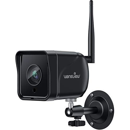 wansview Caméra Surveillance WiFi Extérieure, Caméra IP Étanche 1080P avec Vision Nocturne, Alerte instantanée, Audio Bidirectionnel, Fonctionne avec Alexa -- W6 Noire